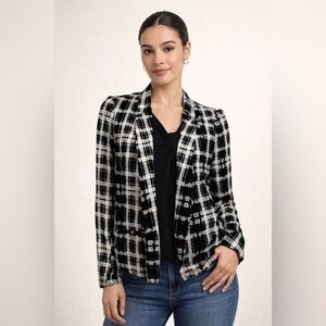 ELLA MOSS women open front classic style blazer black and white/size M